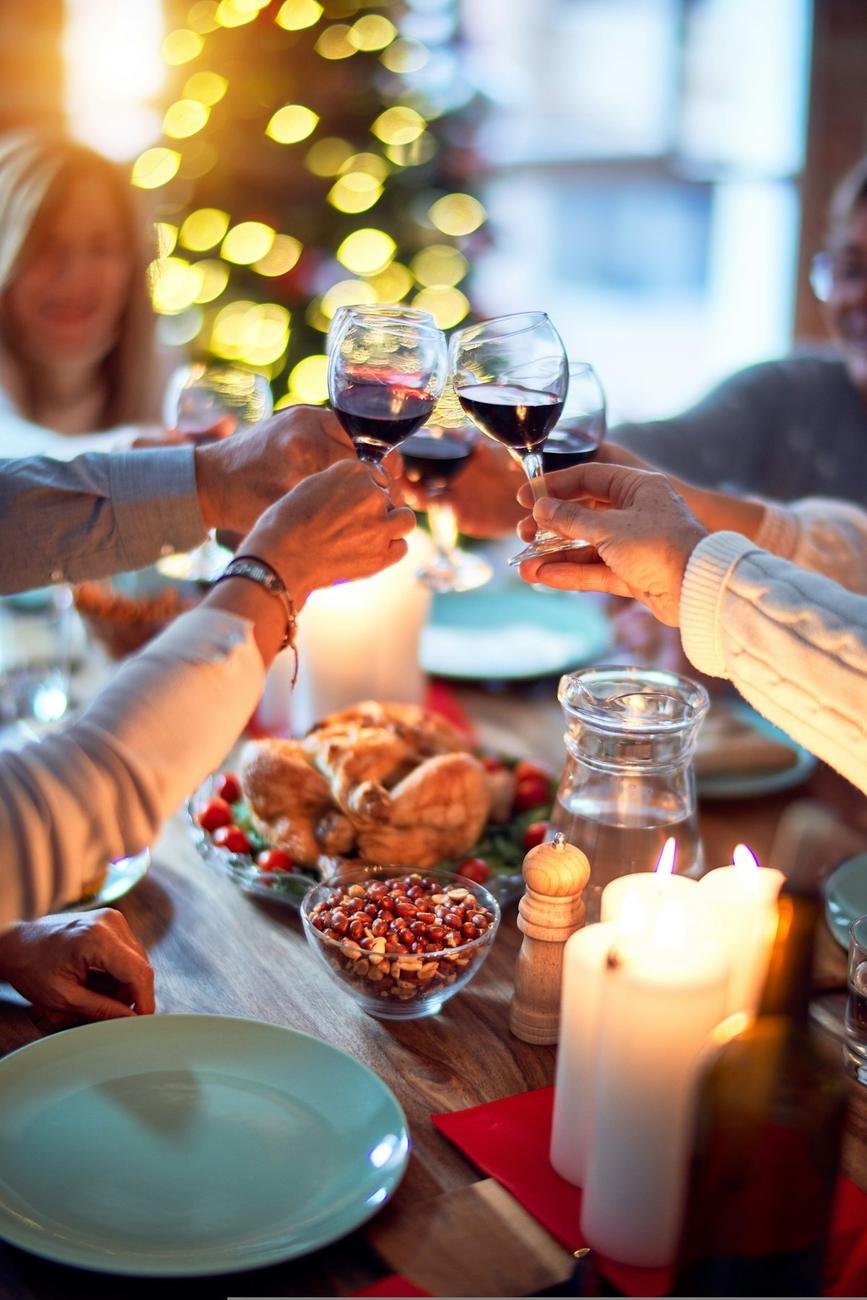 Brindis en una cena familiar