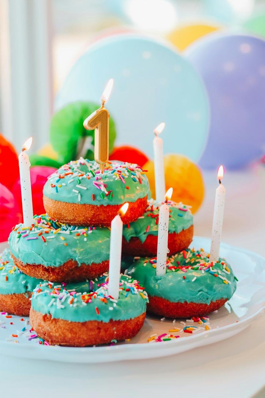 Tarta de cumpleaños con velas